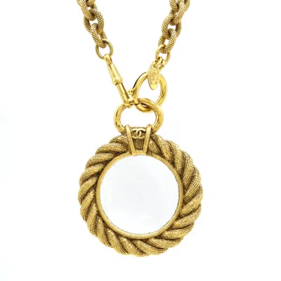 Pre-owned Chanel Gp Loupe Necklace Necklace In Gold