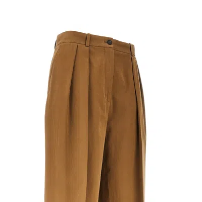The Row Tailored Trousers With Pleats And Pockets In Brown