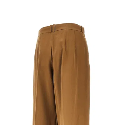 The Row Tailored Trousers With Pleats And Pockets In Brown