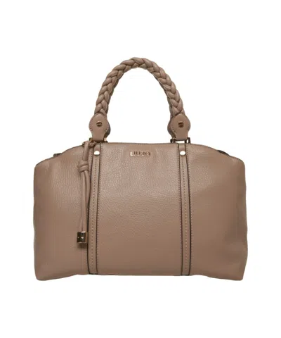 Liu •jo 'fluida' Hammered Leather Shopper In Brown