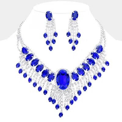 Fashnzfab Glass Stone Ephemeral Wings Necklace In Metallic