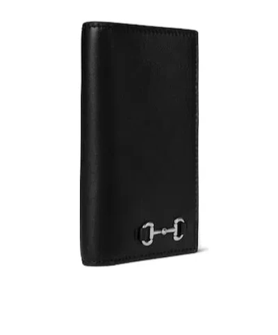 Gucci Cocoa Long Cardholder With Horsebit Men In Burgundy