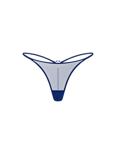 Zhilyova Women's Blue Midnight Dune G-string In Blue