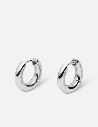 Team Wang Design The Original 1 Eyelet Silver Earrings In Silver