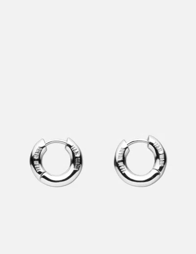 Team Wang Design The Original 1 Eyelet Silver Earrings In Silver