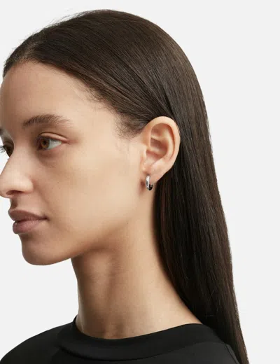 Team Wang Design The Original 1 Eyelet Silver Earrings In Silver