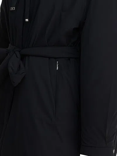 Herno Black Hooded Padded Coat In Black