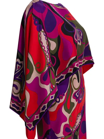 Pucci Floor-length Dress Draped Overlay In Multi