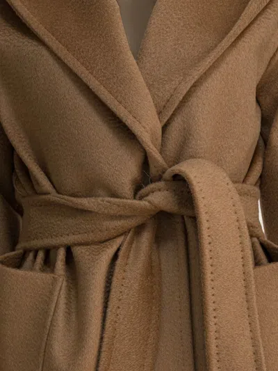Max Mara Camel Robe Coat Jackets And Coats Brown In Brown