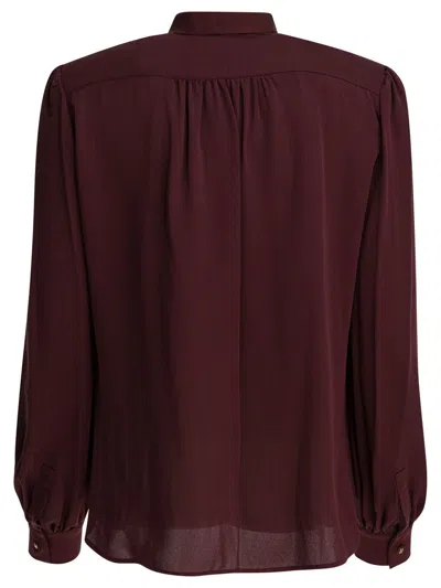 Max Mara Shirts In Burgundy