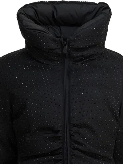 Pinko Black Padded Polyester Coat In Black