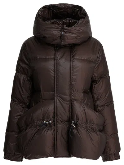 Sacai Brown Nylon Down Jacket In Brown
