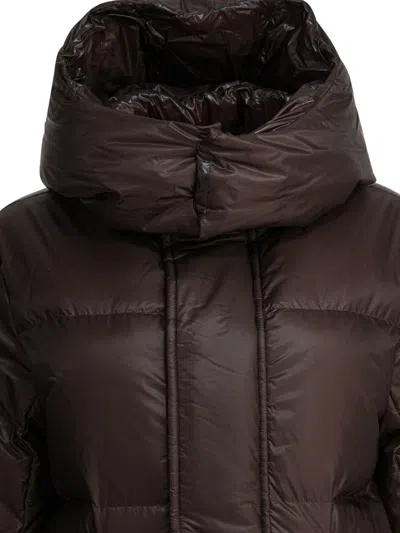 Sacai Brown Nylon Down Jacket In Brown