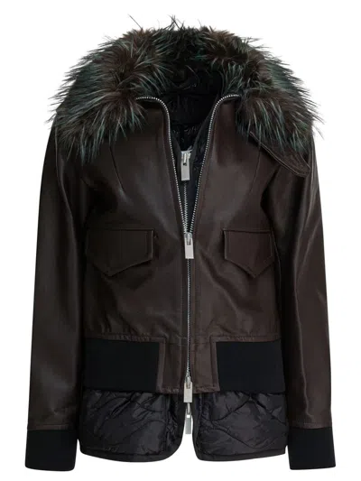 Sacai Jackets & Coats In Brown