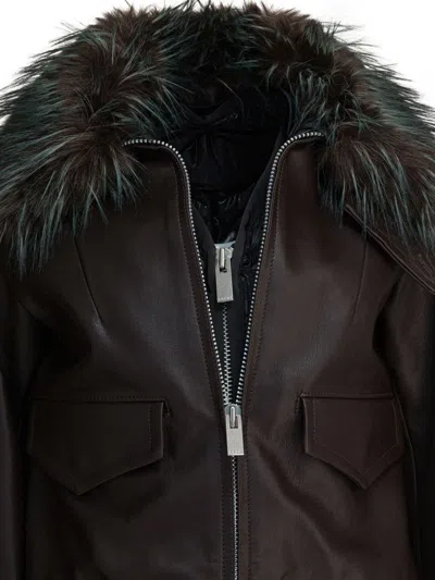 Sacai Jackets & Coats In Brown