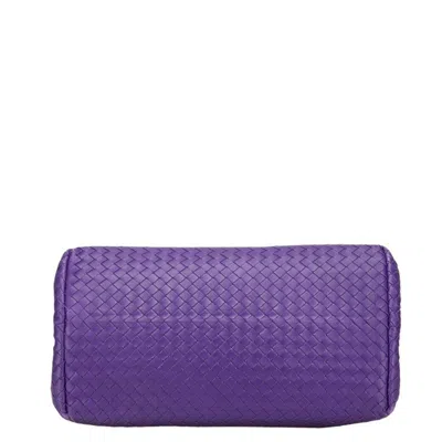 Pre-owned Bottega Veneta Intrecciato Purple Leather Handbag Tote Bag ()