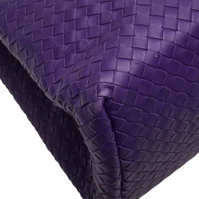 Pre-owned Bottega Veneta Intrecciato Purple Leather Handbag Tote Bag ()