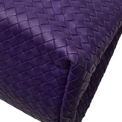 Pre-owned Bottega Veneta Intrecciato Purple Leather Handbag Tote Bag ()