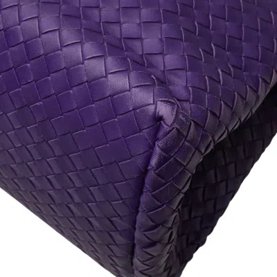 Pre-owned Bottega Veneta Intrecciato Purple Leather Handbag Tote Bag ()