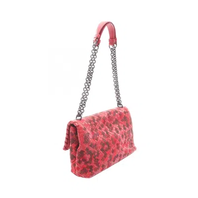 Pre-owned Bottega Veneta Red Color Leather Shoulder Bag ()