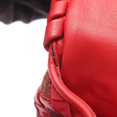 Pre-owned Bottega Veneta Red Color Leather Shoulder Bag ()