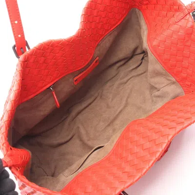 Pre-owned Bottega Veneta Red Color Leather Tote Bag ()