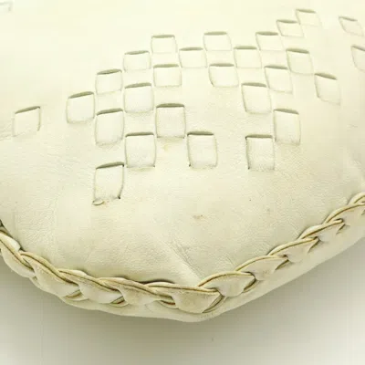 Pre-owned Bottega Veneta White Intrecciato Handbag Shoulder Bag ()