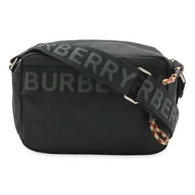 Pre-owned Burberry Black Nylon Leather Shoulder Bag ()