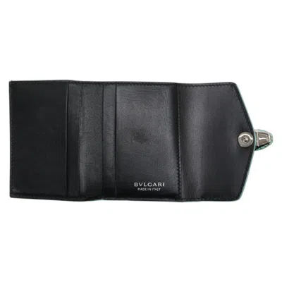 Pre-owned Bvlgari Blue Patent Leather Wallet (tri-fold) ()