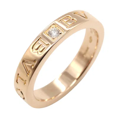 Pre-owned Bvlgari Clear Pink Gold (18k) Band Ring () In Transparent