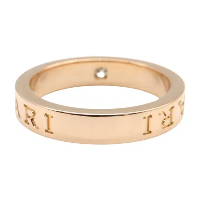 Pre-owned Bvlgari Clear Pink Gold (18k) Band Ring () In Transparent