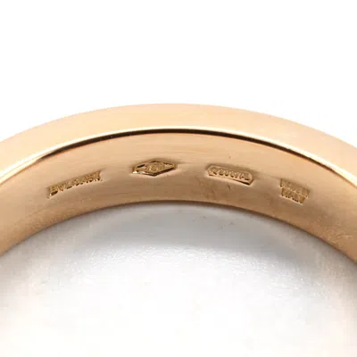Pre-owned Bvlgari Clear Pink Gold (18k) Band Ring () In Transparent