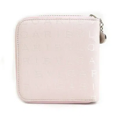 Pre-owned Bvlgari Light Pink Canvas Wallet (bi-fold) ()
