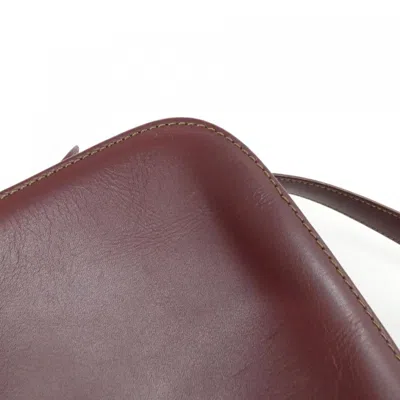 Pre-owned Cartier Bordeaux Leather Shoulder Bag () In Burgundy