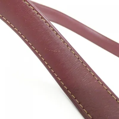 Pre-owned Cartier Bordeaux Leather Shoulder Bag () In Burgundy