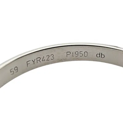 Pre-owned Cartier Silver Platinum 950 Band Ring ()