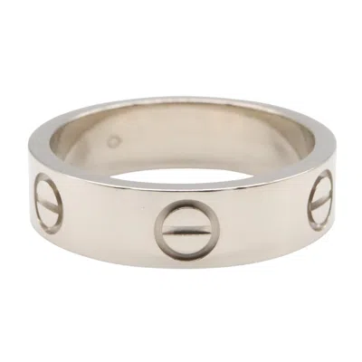Pre-owned Cartier Silver White Gold (18k) Band Ring ()
