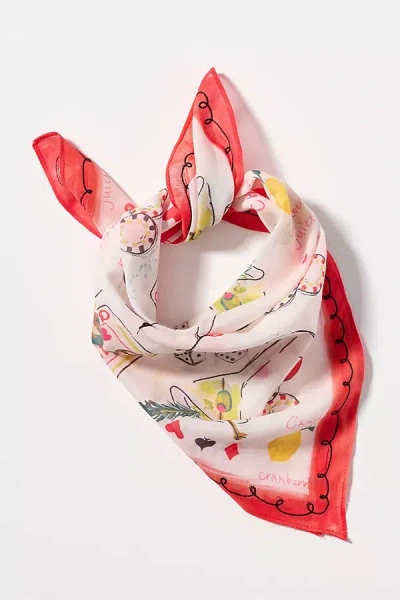 Maeve Holiday Printed Bandana Scarf In Multi