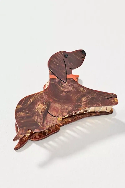 Solar Eclipse Dog Hair Claw In Brown