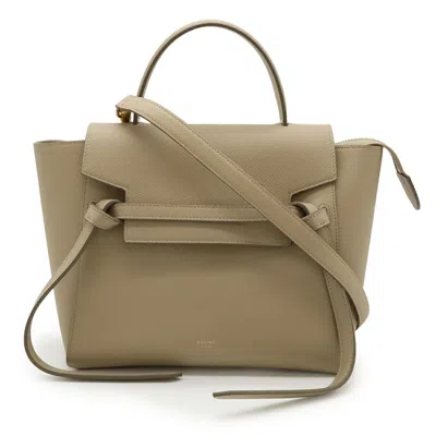Pre-owned Celine Beige Leather Handbag Shoulder Bag () In Sand