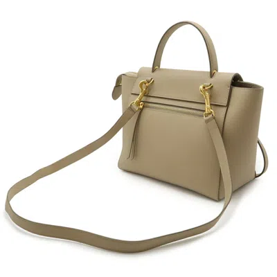 Pre-owned Celine Beige Leather Handbag Shoulder Bag () In Sand