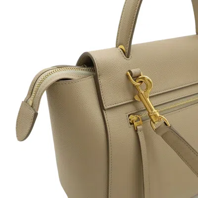 Pre-owned Celine Beige Leather Handbag Shoulder Bag () In Sand