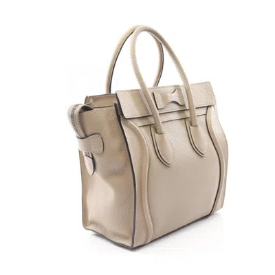 Pre-owned Celine Beige Leather Tote Bag () In Sand