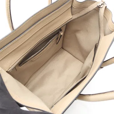 Pre-owned Celine Beige Leather Tote Bag () In Sand