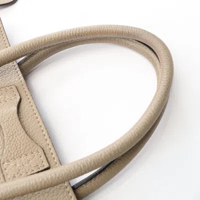 Pre-owned Celine Beige Leather Tote Bag () In Sand