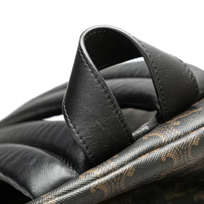 Pre-owned Celine Black Brown Pvc Leather Backpack () In Multi