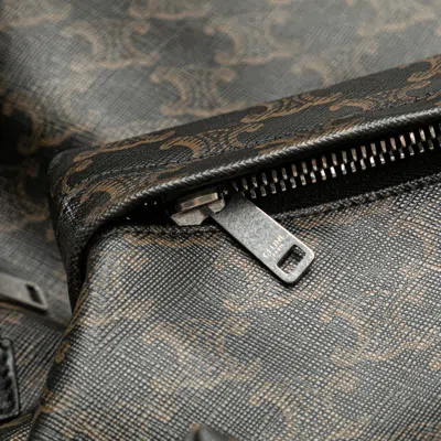 Pre-owned Celine Black Brown Pvc Leather Backpack () In Multi