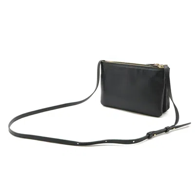 Pre-owned Celine Black Leather Pochette Pouch Shoulder Bag ()