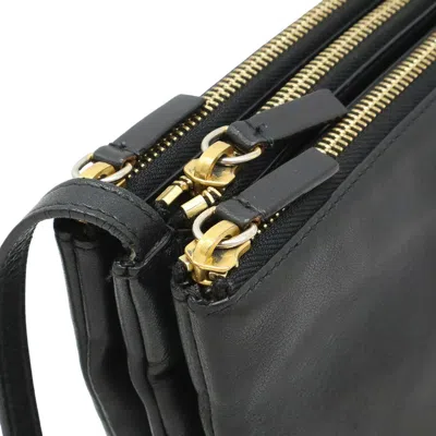 Pre-owned Celine Black Leather Pochette Pouch Shoulder Bag ()