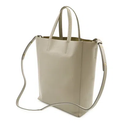 Pre-owned Celine Light Gray Leather Handbag Shoulder Bag Tote Bag ()